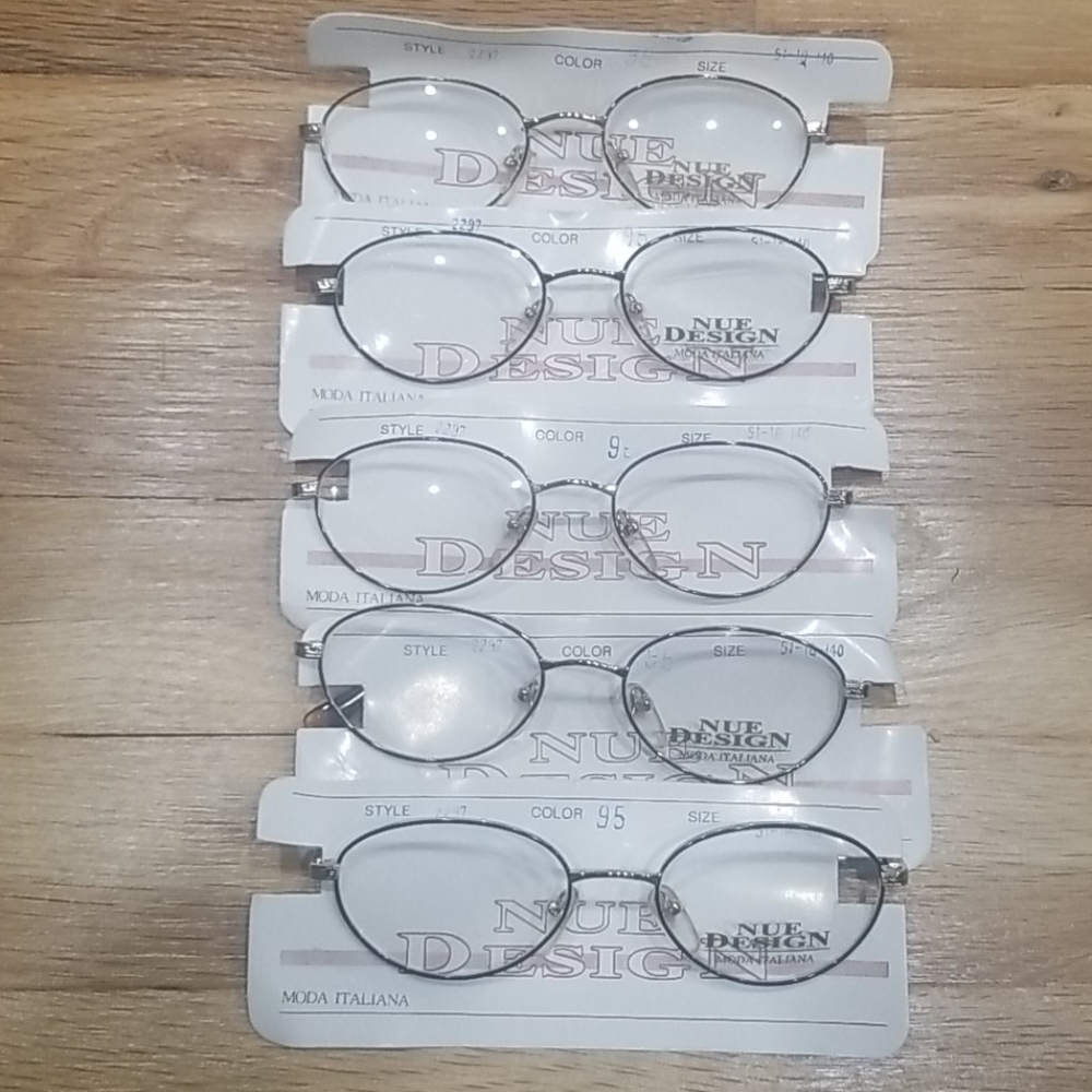 Wholesale lot of 5 vintage eyeglasses frames NUE